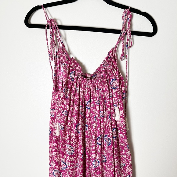 Natalie Martin Jerusha Dress Floral Print Lavendar Pink Floral Silk Small - Picture 4 of 10